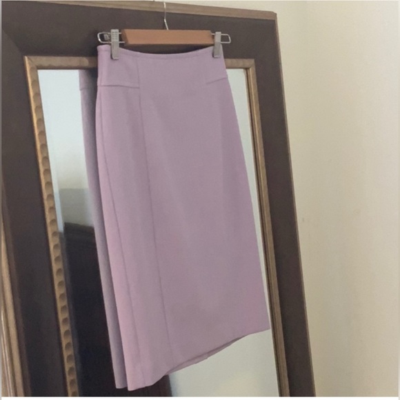 Ann Taylor The Seamed High Waist Pencil Skirt In Bi-Stretch Lavender Size 8 - Picture 4 of 4
